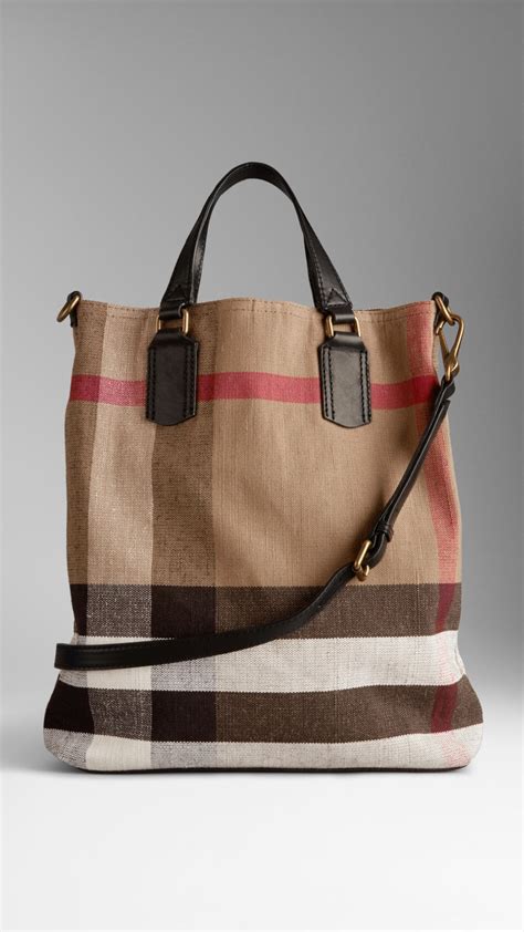 burberry medium canvas check tote bag reviews|burberry canterbury tote bag.